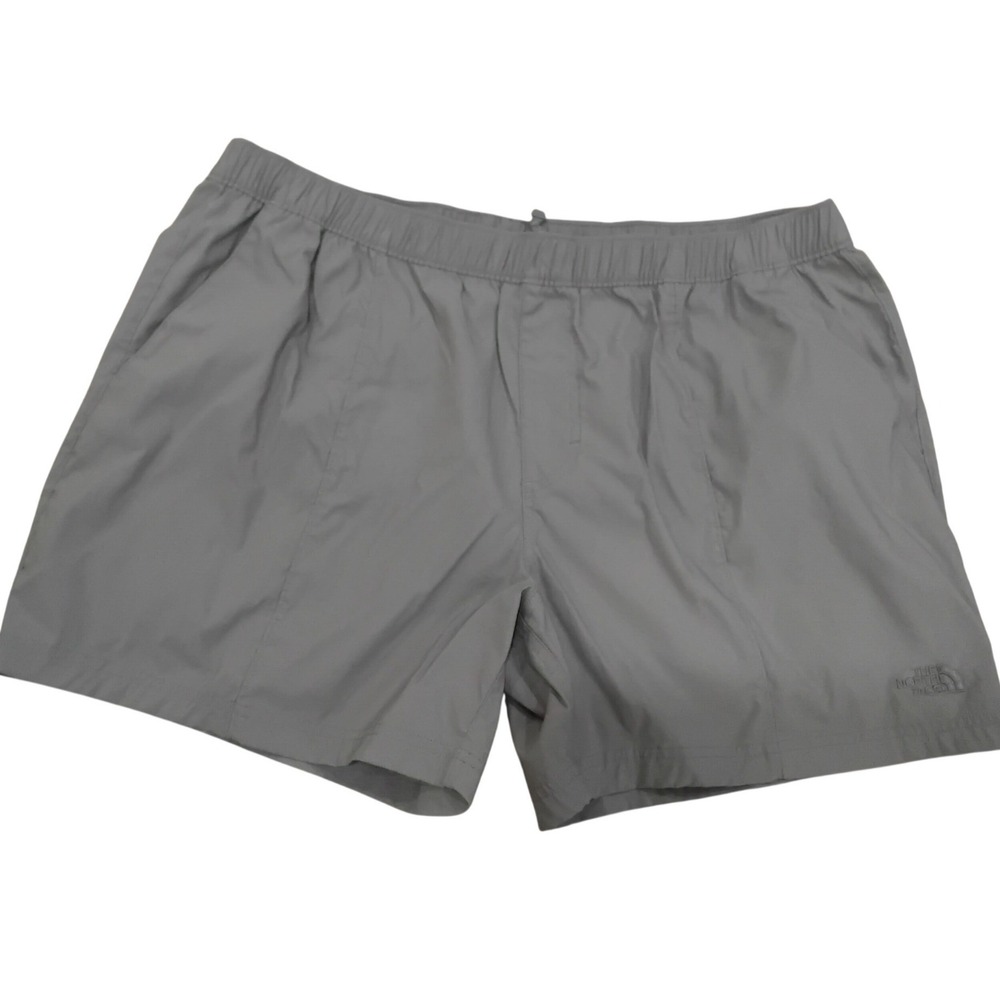 The North Face Mens Grey‎ Active Hiking Shorts XXL Gray Elastic Waist Pockets
